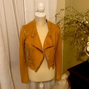 Suede tan short jacket! So cute and stylish